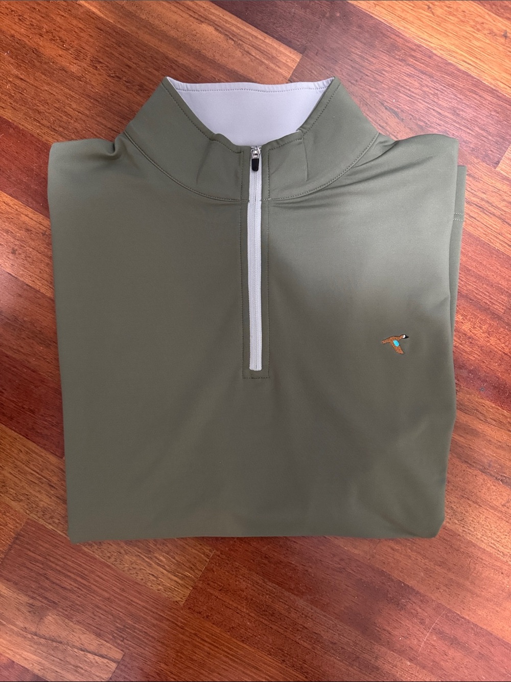 Men's Genteal Olive Green Half-Zip Pullover